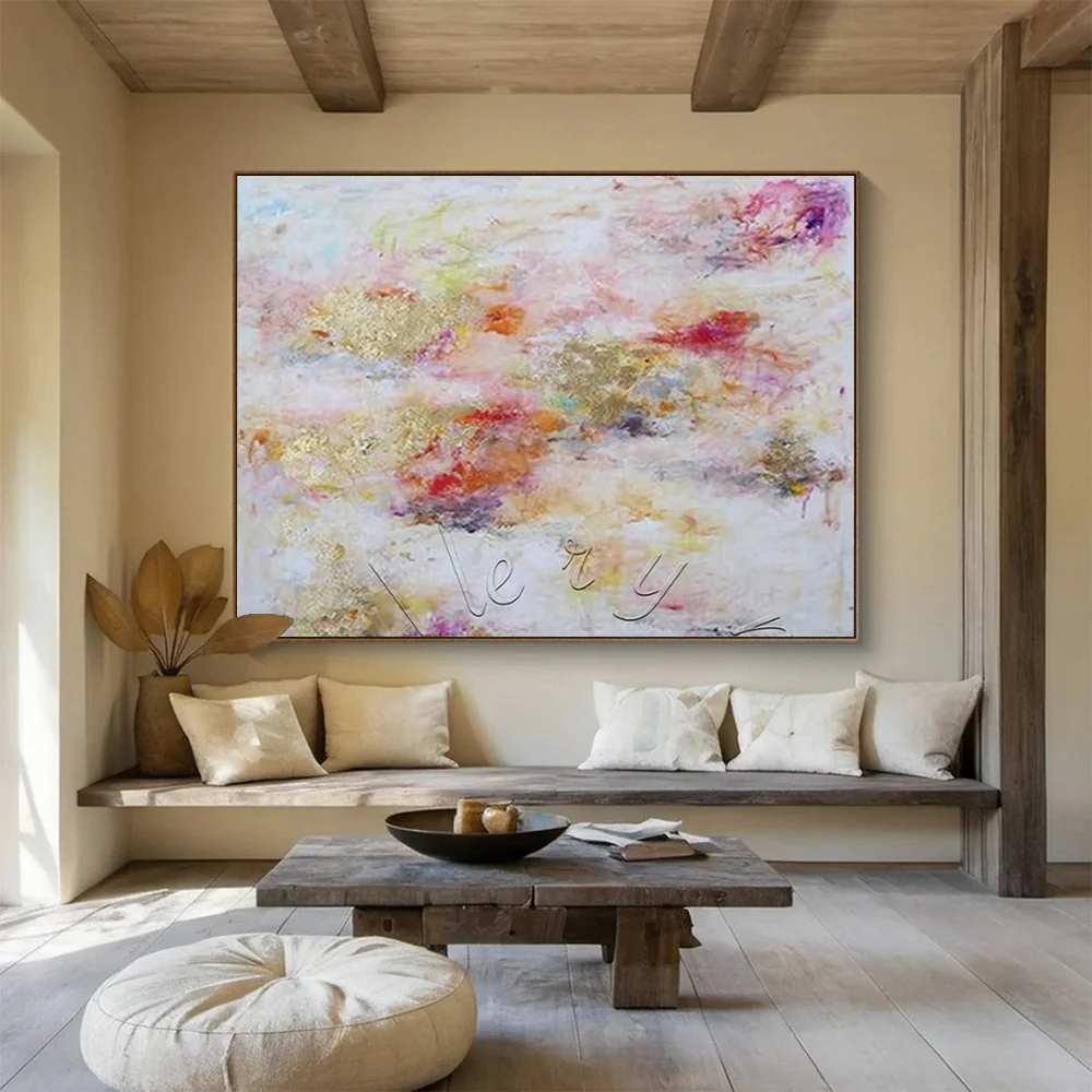Office Handmade Clouds Cheerful Abstract Wall Art J60QZ